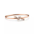 Tiffany Knot Wire Bangle with Diamonds