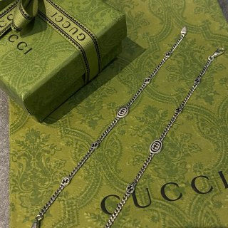 Gucci Interlocking G Chain Link Medallion Bracelet