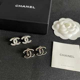 CHANEL Midnight Edge CC Stud Earrings