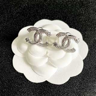 CHANEL Roselight Pavé CC Stud Earrings