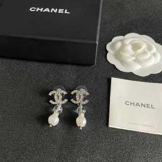 CHANEL Moon Pearl Cascade Earrings