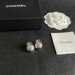 CHANEL Camellia Stud Earrings