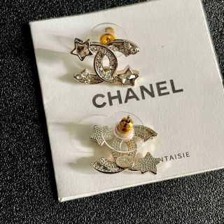 CHANEL Crescent Bloom CC Drop Earrings