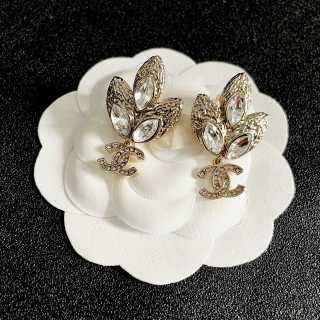 CHANEL Butterfly Bloom CC Drop Earrings