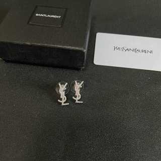 YSL Cassandre Crystal Mini Stud Earrings