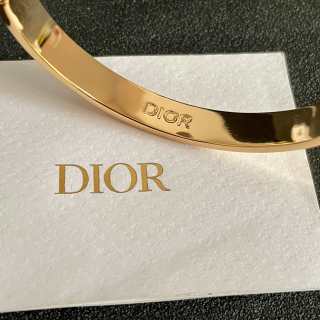 Dior Oblique Crystal Engraved Bangle