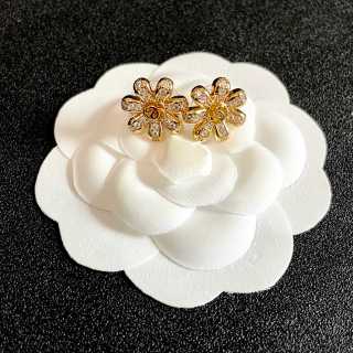 Chanel Delicate Bloom Flower Stud Earrings