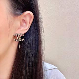 Chanel Artistic Crystal Statement Stud Earrings