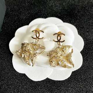 Chanel Elegant Ocean Charm Drop Earrings