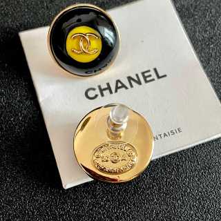 Chanel Timeless Round Signature Stud Earrings