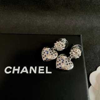 Chanel Sparkling Heart Blossom Earrings