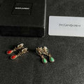 YSL Jardin Éclat Gemstone Drop Earrings