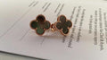 Van Cleef & Arpels Rose Gold and Grey Mother-of-Pearl Clover Earrings