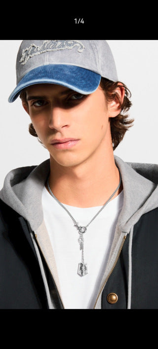 Louis Vuitton Travel Lock Charm Necklace