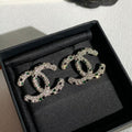 Chanel Crystal CC Logo Earrings – Elegant Luxury Fashion Jewelry