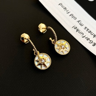 Dior Astral Star Medallion Drop Earrings