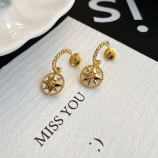 Dior Astral Star Medallion Drop Earrings