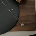 Gucci GG Floral Medallion Silver Pendant Chain Necklace