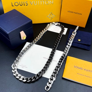 Louis Vuitton Monogram Dual Tone Chain Necklace