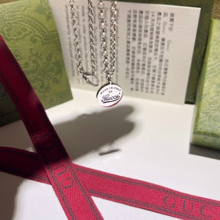 Gucci Round Logo Engraved Medallion Necklace