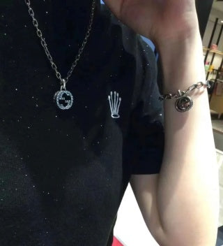 Gucci GG Mini Medallion Link Silver Bracelet