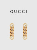 Gucci GG Interlocking Chain Drop Earrings