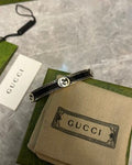 Gucci Interlocking G Black Enamel Chain Bracelet