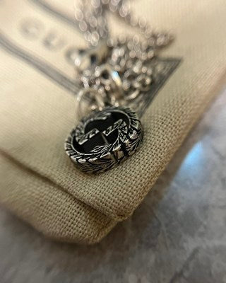 Gucci Interlocking G Double Circle Charm Necklace