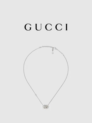 Gucci Minimal Interlocking G Pendant Fine Chain Necklace