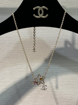 Chanel Star Heart CC Charm Necklace – Elegant Luxury Fashion Jewelry