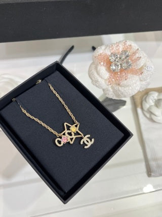 Chanel Star Heart CC Charm Necklace – Elegant Luxury Fashion Jewelry