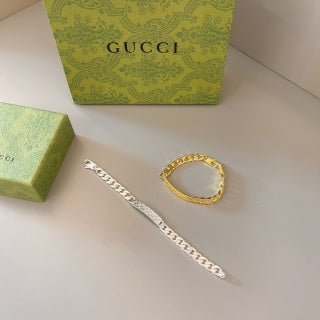 Gucci GG Textured Chain Link Bracelet