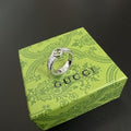 Gucci GG Interlocking Crystal Silver Ring