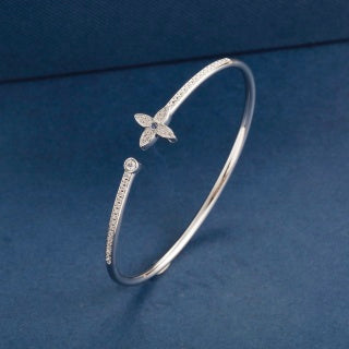 Louis Vuitton Blossom Cross Open Cuff Bracelet