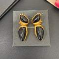 YSL Obsidian Teardrop Sculptural Clip-On Earrings