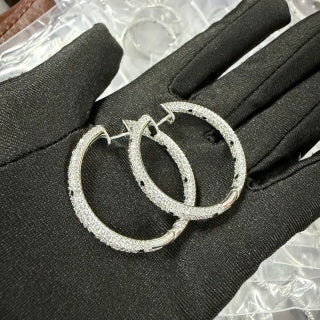 Cartier Luvienne Pavé Double Hoop Earrings