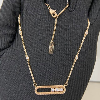 Messika Move Pavé Link Diamond Pendant Necklace