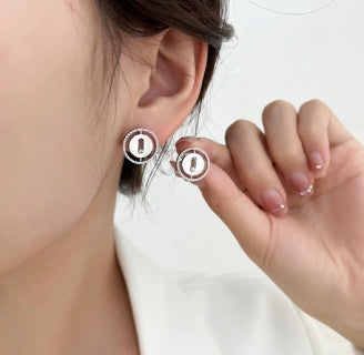 Messika Lucky Move Medallion Diamond Stud Earrings