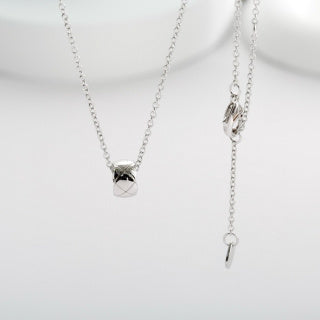 Modern Silver Orb Charm Necklace