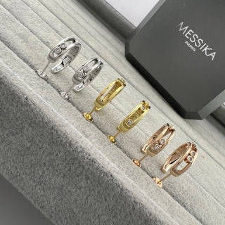Messika Move Duo Diamond Hoop Stud Earrings