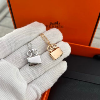 Hermès Kelly Mini Pavé Crystal Lock Necklace