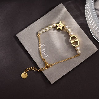 Dior Pearl Star CD Charm Bracelet