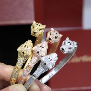 Cartier Panthère Émeraude Sculptural Open Bracelet