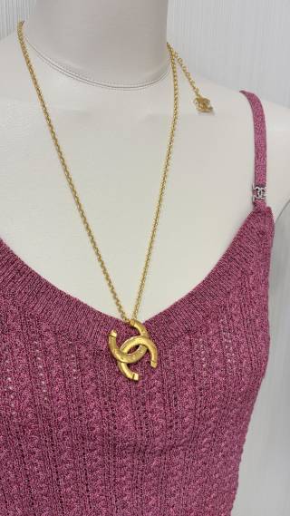 Chanel Timeless Gold Signature Necklace