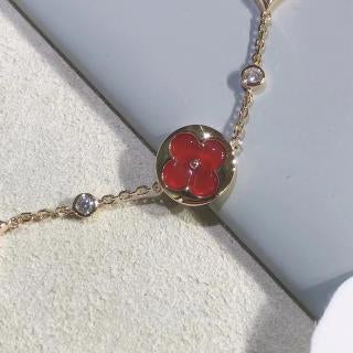 Louis Vuitton Blossom Red Enamel Charm Bracelet