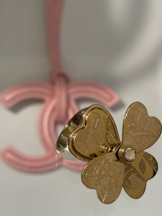 Chanel Gold Floral Crystal Ring – Elegant Luxury Fashion Jewelry