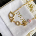 Dior CD Pearl Letter Chain Bracelet