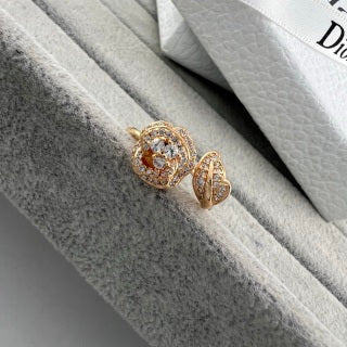 Dior Blossom Crystal Medallion Open Ring