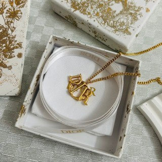 Dior CD Logo Statement Pendant Necklace
