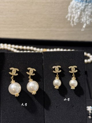 Chanel Pearl CC Drop Earrings – Elegant Luxury Fashion Jewelry